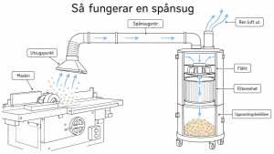Ritning av spånsug